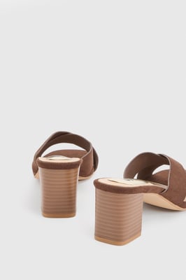 Jessica Faux Sued Cross Over Mules