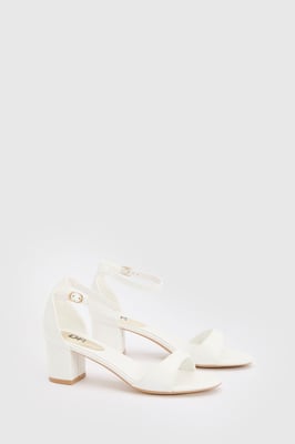 Rory Faux Leather Block Heel 2 Part Sandals