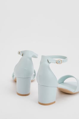Rory Faux Leather Block Heel 2 Part Sandals