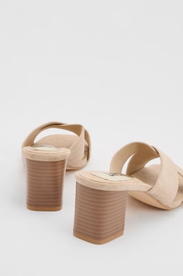 Jessica Faux Sued Cross Over Mules
