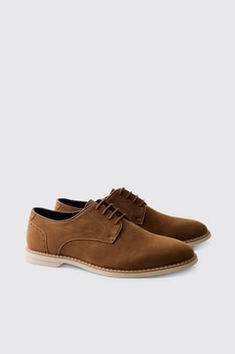 Faux Suede Derby Shoe