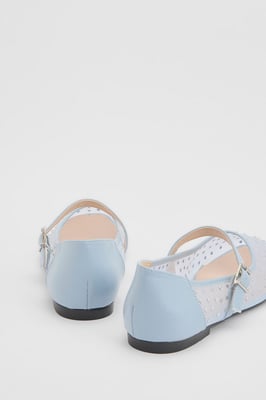 Harriet Mesh Embellished Mary Jane Flats