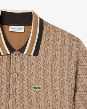 Lacoste Men's Monogram Polo-Beige