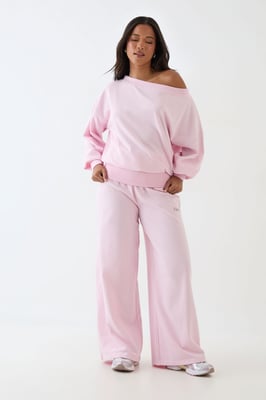 DSGN Studio Light Weight Off The Shoulder Sweatshirt