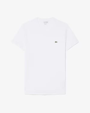 Lacoste Men's V Neck T-Shirt-White