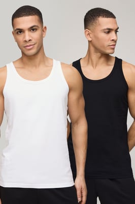 Regular Fit 2 Pack Basic Vests