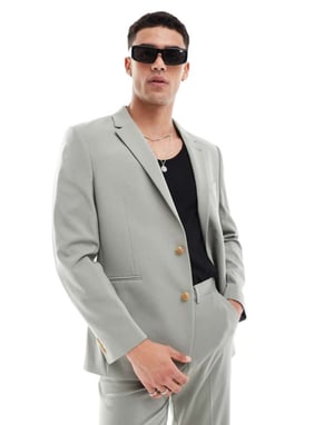 ASOS DESIGN vanlig kavaj i salviagrön