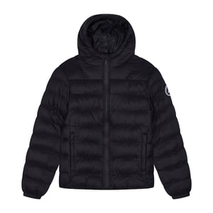 Kids Puffer Jacket Girls and Boys Black Hooded Warm Quilted Coat