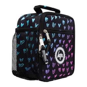 Kids Lunch Box Pink Scribble Hearts | Thermal Insulated School Bag 4.5L