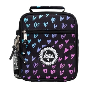 Kids Lunch Box Pink Scribble Hearts | Thermal Insulated School Bag 4.5L