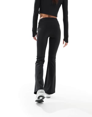 Miss Sixty co-ord logo flared yoga pants in black