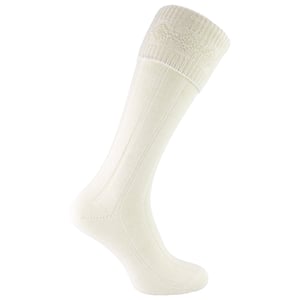 1 Pack Heren Wol Lange Kniehoge Crème Kilt Sokken