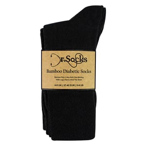 4 Pack Ladies Bamboo Diabetic Socks Soft Breathable Non Binding Socks