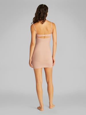 Calvin Klein Shapewear firm sculpted stay put stretch slip dress in beige