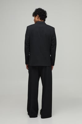Tailored Pinstripe Pleat Front Wide Fit Suit Trousers