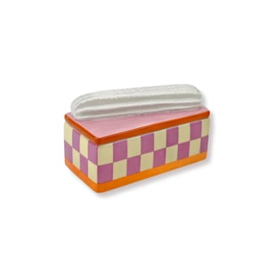 House Vitamin Storage jar tompouche pink/orange dolomite 14x6x6cm