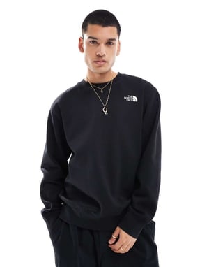 The North Face Oversized Essential logo sweatshirt in black