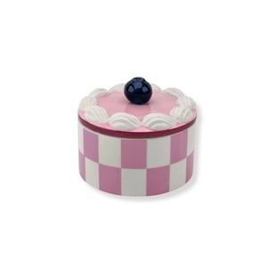 House Vitamin Storage jar tartlet whipped cream pink dolomite 9x9x7,5cm