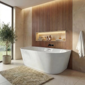 Badplaats Ligbad isia 170 x 75 x 60 cm- hoekbad – hoogglans