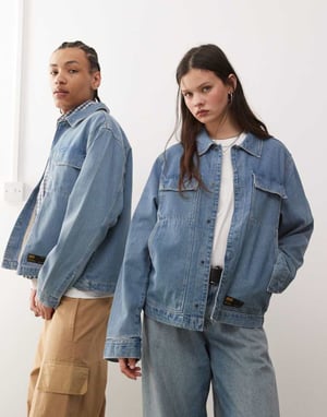 Vans mcavoy denim station jacket in washed blue