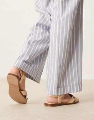ASOS DESIGN Mirage slim fisherman shoe in natural weave