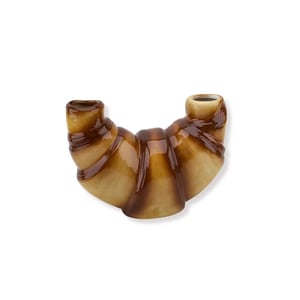 House Vitamin Flower vase croissant brown dolomite 20x10x15cm