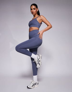 4505 Icon active medium support sports bra with removable padding and adjustable straps in cornflower