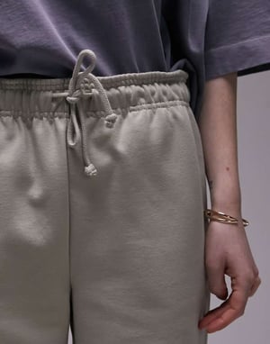 Topshop raka joggarbyxor i sand