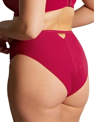 Sculptresse by Panache Josephine High Leg Brief - Magenta/Latte