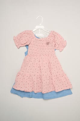 2-Pack Floral Print and Chambray Dresses