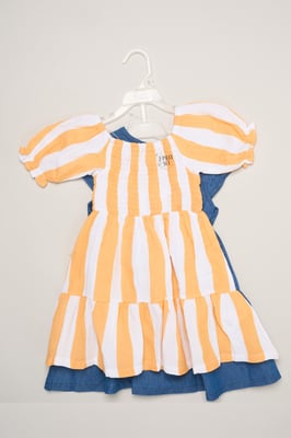 2-Pack Stripe and Chambray Dresses