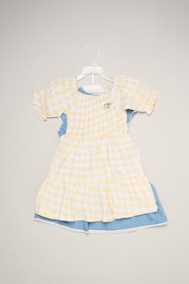 2-Pack Gingham and Chambray Dresses