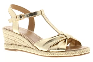 Apache Womens Wedge Sandals Gaynor Buckle gold
