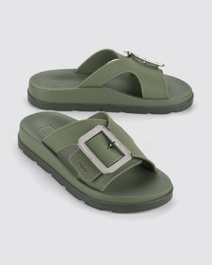 Zaxy Womens Vibe Slide Ad Green