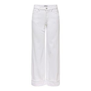 Only Onlella mw wide fold up dnm white t
