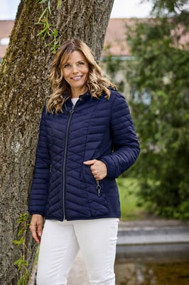 Katja Marineblauw Jas