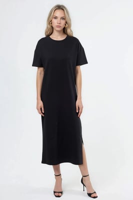 Crew Neck Midi T-shirt Klänning