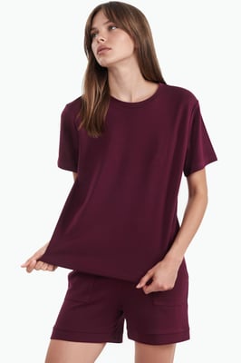 Crew Neck Embroidered Two-Piece Co-ord Set