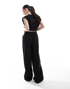 Object high waisted tailored trouser co-ord in black