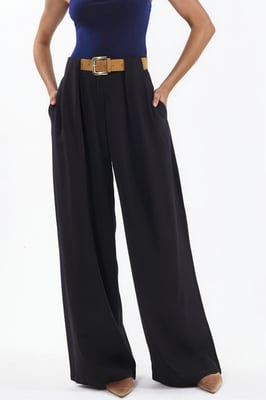 High Waist Palazzo Belted Pants