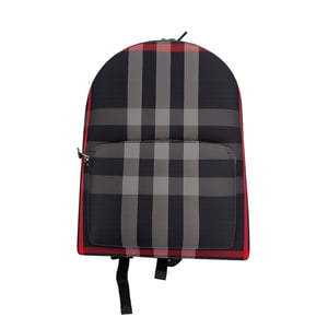 Burberry Jeff Mens Leather Backpack -Navy Grey