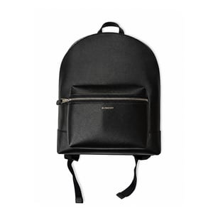 Burberry Jeff Mens Leather Backpack - Black Grain