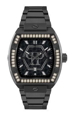Philipp Plein Hexagon Phantom Heren Horloge Zwart PWPUA1125
