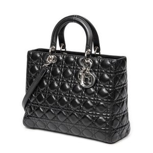 Large Lady Dior Zip Shoulder Bag