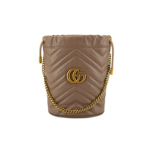 Gucci Läder Axelväska GG Marmont Bucket