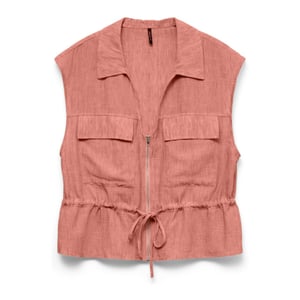 Vero Moda vmcharline sl zip tie top exp 10350440 cotta