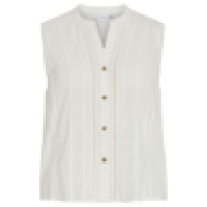Vila vibecca s/l short lace top/rs 14116043 snow white