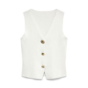 Vero Moda vmkylie sl vest knit top exp 10352563 snow white