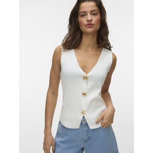 Vero Moda vmkylie sl vest knit top exp 10352563 snow white