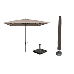 Garden Impressions Lotus parasolset 250x250 met voet en hoes